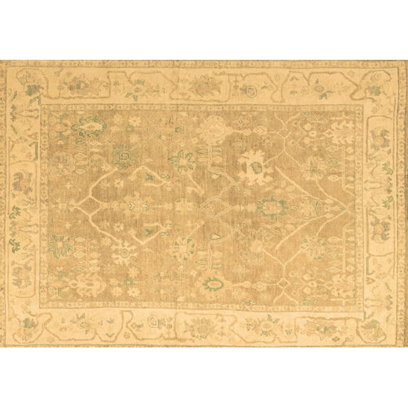 Ahgly Company Indoor Rectangle Abstract Brown Modern Area Rugs, 2' x 4'