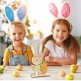thumbnail image 2 of Qocolhg Desktop Ornaments Easter Decorations Wooden Decor Rustic Rabbit Standing Sign Freestanding Easter Centerpiece For Living Room Bedroom Study Dining Room Home Party Christmas Birthday Gifts, 2 of 8