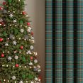thumbnail image 2 of Check Plaid Curtains Scottish Tartan Striped Xmas Decorative Window Curtain Panel Light Filtering Farmhouse Grommet Drapes for Kitchen Living Room, 2 Panels-132*160cm, 2 of 5