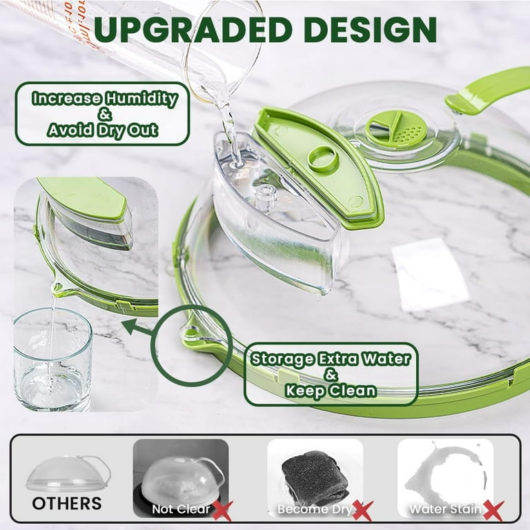  Microwave Cover, Microwave Cover for Food Food Cover with  Handle and Water Storage Box, Microwave Splatter Cover Microwave Lid for  Home (Water injection diversion)