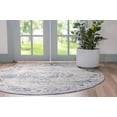 thumbnail image 3 of Rugs.com Oregon Collection Rug – 3 Ft Round Gray Low-Pile Rug Perfect For Kitchens, Dining Rooms, 3 of 8