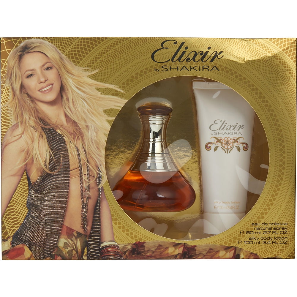 Shakira Elixir Women Edt Spray 2.7 Oz & Silky Body Lotion 3.4 Oz By