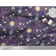 thumbnail image 3 of Soimoi Satin Silk Fabric Planet & Sun Galaxy Print Fabric by the Yard 42 Inch Wide, 3 of 3