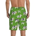thumbnail image 3 of Fotbe Cows With Calfs Green Pajama Shorts for Men, Men's Pajama Bottoms, Sleepwear,Short Pajama Pants-Medium, 3 of 9