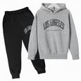 thumbnail image 2 of Taybagh Girls Outfits Size 6 Clothes for Teen Girls Letter Printed Tracksuit Set Pullover Sweatshirt Winter Sport Outfits, 2 of 4