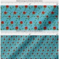 thumbnail image 2 of Soimoi Cotton Cambric Fabric Leaves & Strawberry Fruits Printed Craft Fabric by the Yard 56 Inch Wide, 2 of 7