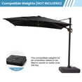 thumbnail image 2 of Pellebant 9 ft. x 11 ft. Patio Cantilever Umbrella, Single Rectangle Outdoor Offset Umbrella, Black, 2 of 10