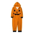 thumbnail image 4 of UJNDER Combinaison à Capuche Imprimée Halloween pour Enfants Orange_001 8-9 Ans, 4 of 4