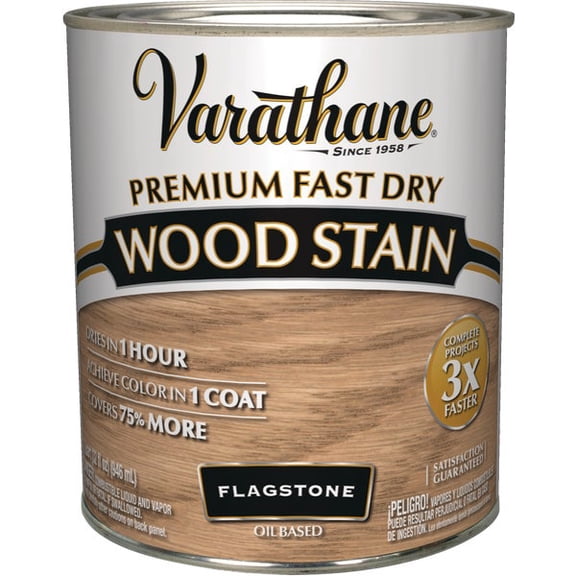 Varathane Fast Dry Interior Wood Stain - Quick Drying, Oil-Based - 1 Qt, Pink — Exterior Wood Surfaces, UV-Resistant Formula
