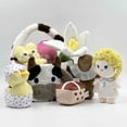 thumbnail image 3 of Cute Cow Easter Basket with Handle for Egg Hunt Candy Storage s Gift Bag Party Favor Tote(Brown), 3 of 6
