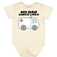 thumbnail image 3 of Inktastic My Dad Saves Lives Ambulance Boys or Girls Baby Bodysuit, 3 of 5