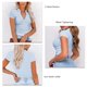 thumbnail image 5 of Tops para Mujer,Camisa Corta para Mujer Camisa Corta De Manga Corta para Mujer Camiseta Corta Delgada Estética Elegante, 5 of 6