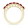 thumbnail image 2 of ANGARA Natural Half Eternity Seven Stone 2.38 ct Ruby Wedding Band in 14K Yellow Gold for Women (Size-4mm) | July Birthstone, Birthday, Anniversary, Jewelry Gift for Women | Natural Ruby Ring, 2 of 10