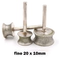 thumbnail image 1 of Concave Diamond Abrasive Wheel Arc Head Grinding Jewelry Carving Polishing Tool, 1 of 8