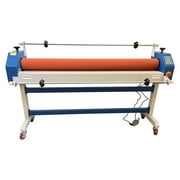 PreAsion Electric Manual Cold Laminating Machine Automatic Vinyl Photo Film Cold Roll Laminating Machine with Film Release Rod 63 inch (1600mm)