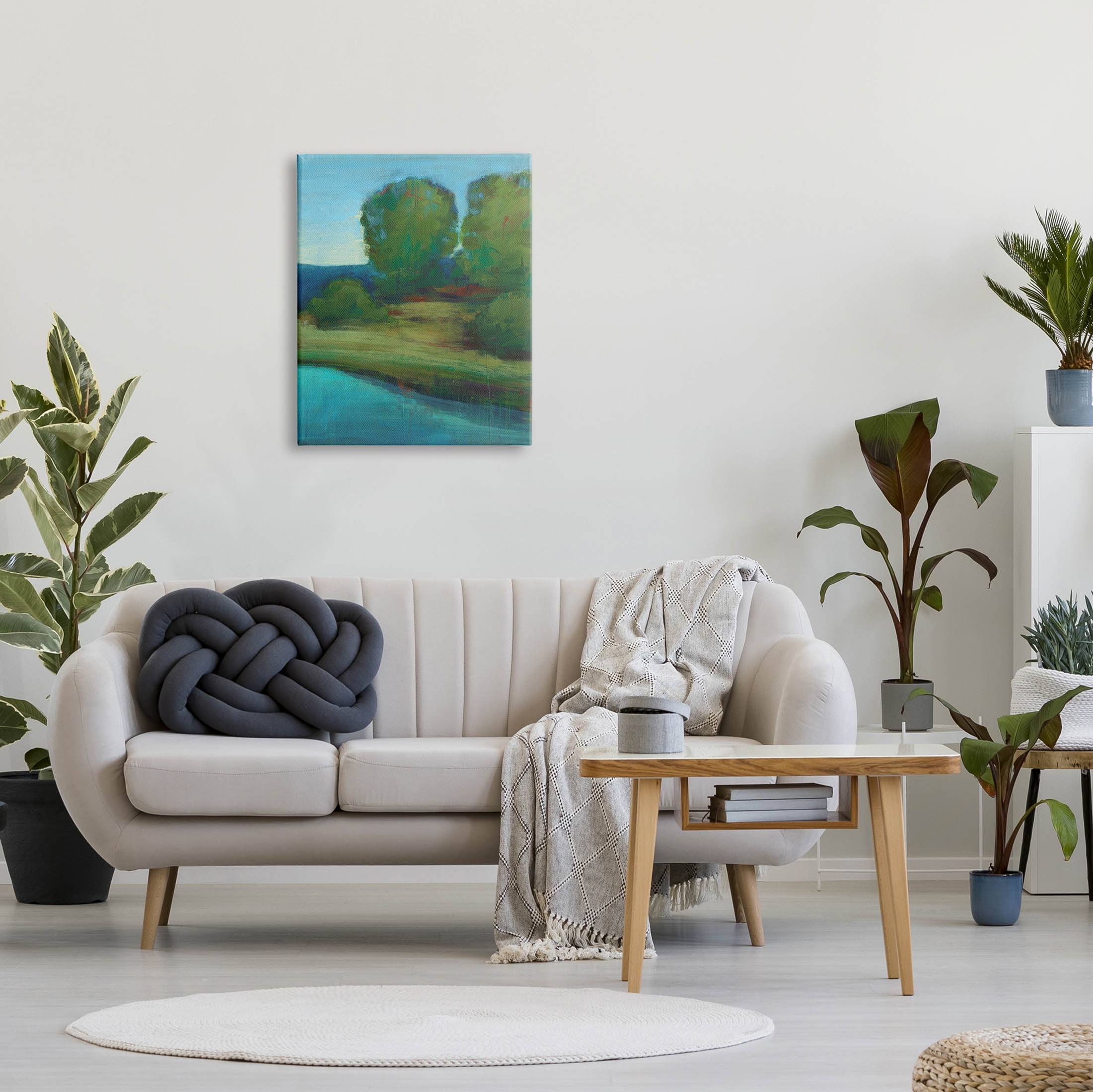 Stupell Industries Vivid River Forest Scenery Painting Gallery Wrapped Canvas Print Wall Art, Design by Stacy D'Aguiar
