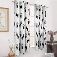 thumbnail image 3 of Dog Footprints Blackout Curtains Window Drapes Room Darkening Thermal Insulated Grommets Blackout Curtains, for Living, Dining, Bedroom,2 Panels, 3 of 6