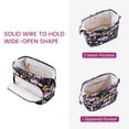 thumbnail image 6 of Makeup Bag Travel Toiletry Bag Cosmetic Bags for Women, Wide-open Pouch Make up Organizer Case for Travel Essentials Toiletries Accessories, Flower, 6 of 8