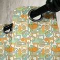 thumbnail image 3 of Ambesonne Geometric Grommet Curtain, Abstract Shapes Mix, 50" x 72", Orange Green Pale Blue, 3 of 6