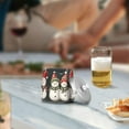 thumbnail image 5 of Yayeee Ashtray with Lid for Cigarette Smokeless Stainless Steel Home Ash Holder, Red Snowmen, 5 of 7