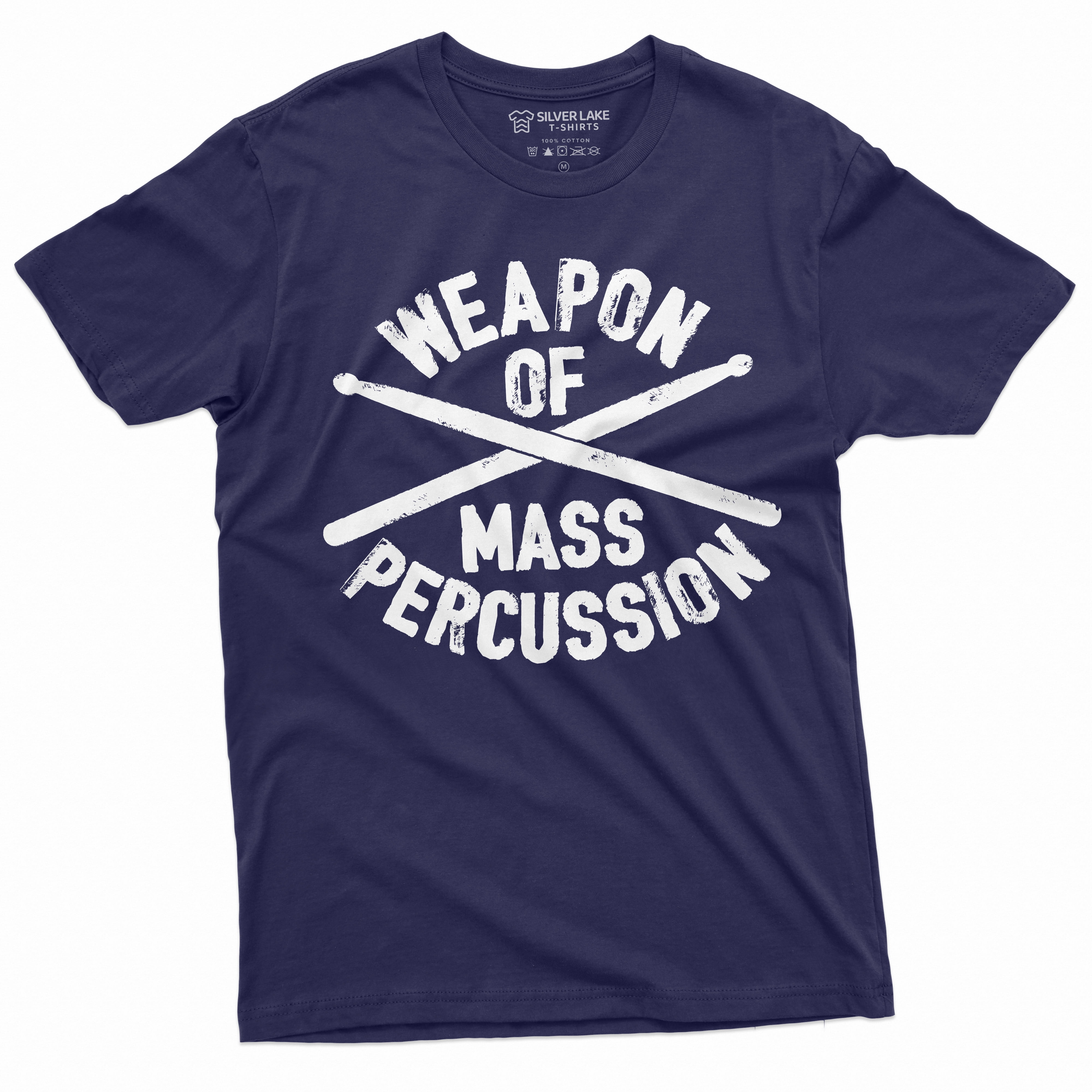 Men'S Drummer Shirt Weapon Of Mass Percussion TShirt Drum Drumming