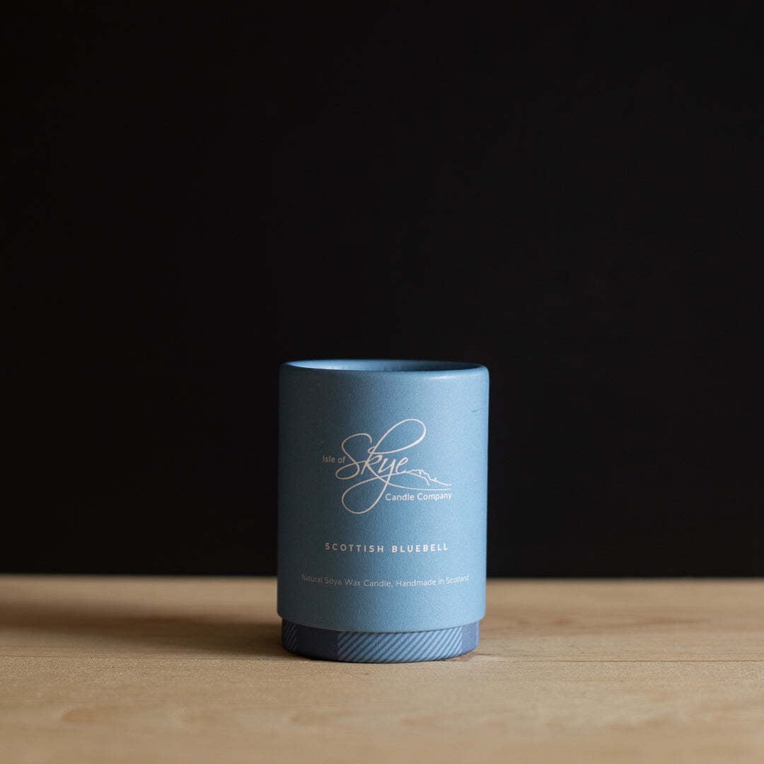 Isle of Skye Candle Co. Scottish Bluebell 100% Natural Blend of Soya Wax and Botanical Oils, 20h Candle Made in Scotland