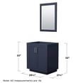thumbnail image 4 of Wyndham Collection Miranda 30" No Sink Wood Single Bathroom Vanity in Blue, 4 of 5