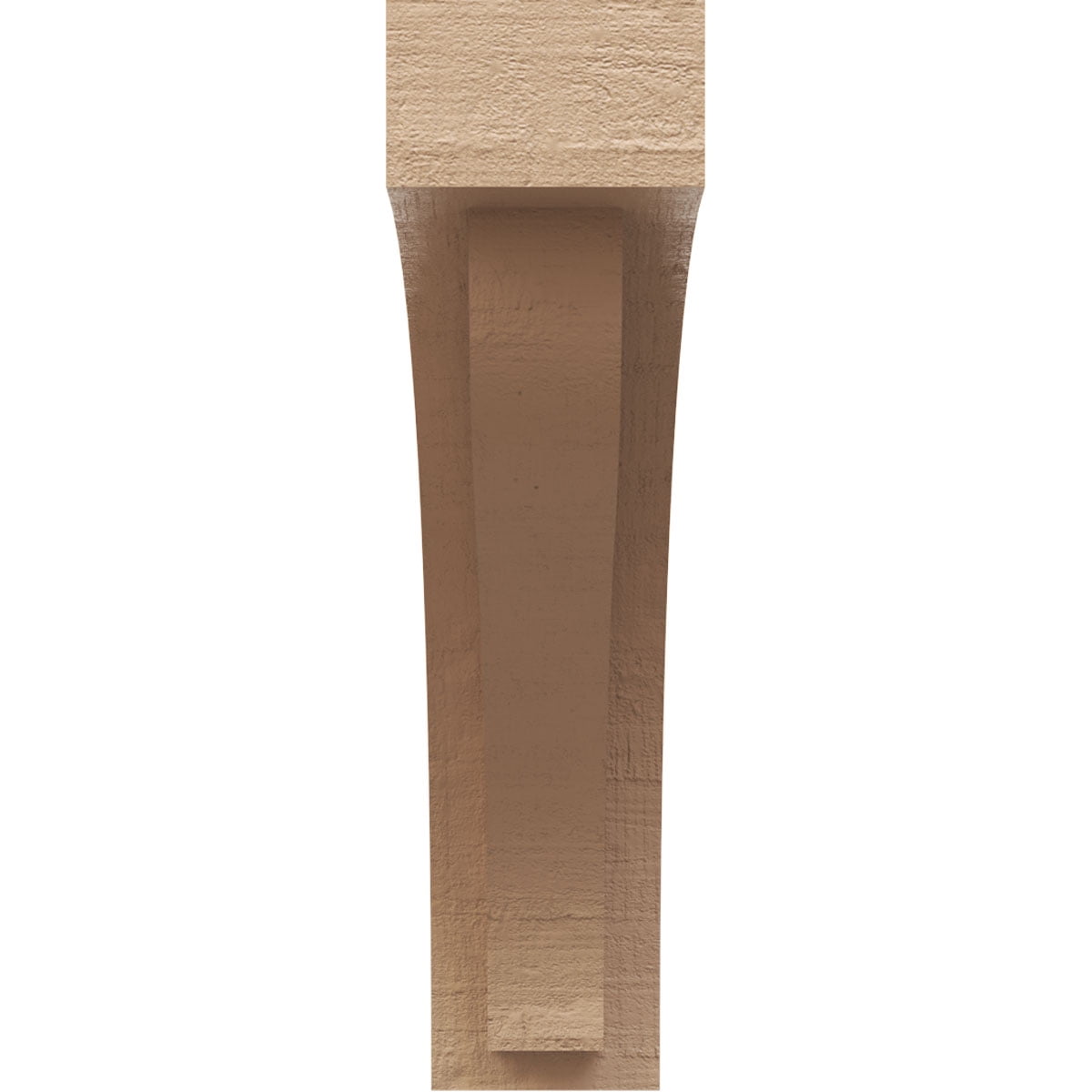 4"W x 16"D x 16"H Thin Helena Rough Cedar Woodgrain TimberThane Corbel, Primed Tan