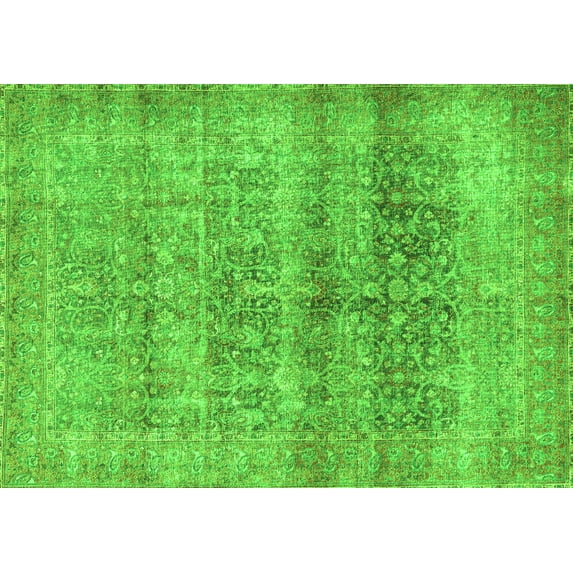 Ahgly Company Indoor Rectangle Persian Green Traditional Area Rugs, 2' x 4'