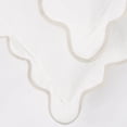 thumbnail image 5 of EvJk 2 PCS Decorative Aesthetic Throw Pillow Covers with Scalloped Border, 18" x 18", White and Camel, 5 of 8