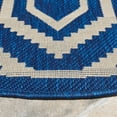 thumbnail image 4 of SAFAVIEH Courtyard Amelia Geometric Indoor/Outdoor Area Rug, Navy/Beige, 5'3" x 5'3" Round, 4 of 10