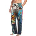 thumbnail image 6 of Naloa Whimsical Goat Artist Pajama Pants Men, PJ Bottoms, Sleep & Lounge Pants-Small, 6 of 6
