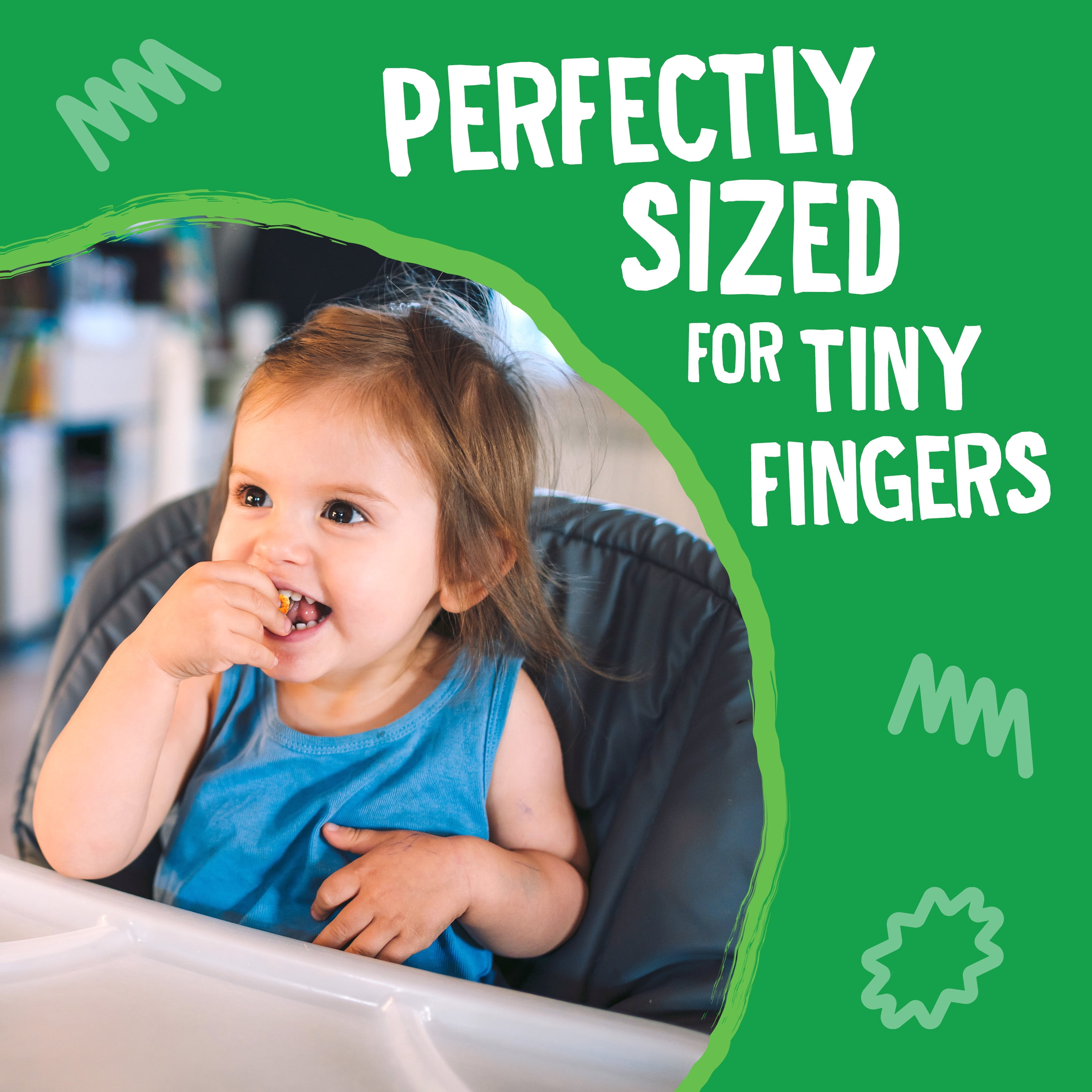 (2 pack) Earth's Best Organic Bite-Size Melty Hoops Spring Veggies Puffed Baby Snack, 0.32 oz Bags (4 Pack)