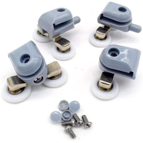 8 Pack Double Shower Door Rollers 23mm Diameter Bathroom Replacement Parts
