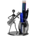 thumbnail image 5 of Portalápices de guitarra, accesorios creativos de escritorio, escritorio de metal multiusos Portalápices adecuado para regalos, niños, estudiantes y papelería de oficina, 5 of 5