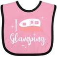 thumbnail image 3 of Inktastic I Love Glamping Girls Baby Bib, 3 of 4