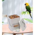 thumbnail image 2 of Pethiy Bird Seed Storage Container,Bird Food Jar Pet Food Storage Airtight Food Storage Container with Lid and Scoop,Hold 2 lbs,Pefect for Dog,Cat,Bird Snack Storage,White, 2 of 7