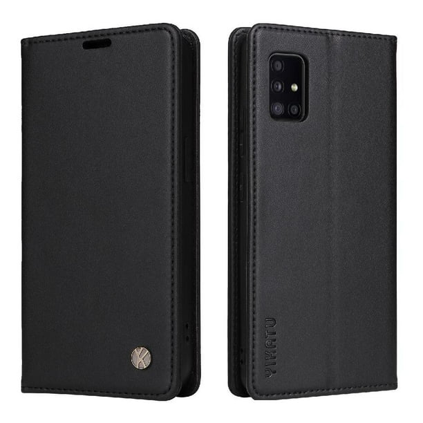 Funda para Samsung Galaxy A51 4G Estuche de Cuero PU Tipo Cartera con Ranuras para Tarjetas y Cierre Magnético
