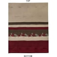 thumbnail image 5 of Chezmoi Collection 7-Piece Luxury Floral Leaves Embroidery Comforter Set, Queen, Burgundy/Taupe/Brown, 5 of 9