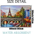 thumbnail image 2 of Coolnut Lightweight Soft Area Rugs Beautiful Eiffel Tower City View Floor Mat for Kids Playing Room Hardwood Floor Living Room 80 x 58 inch Nursery Rugs, 2 of 6