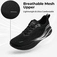thumbnail image 2 of Mens Extra Wide Walking Shoes, Zero Drop Wide Toe Barefoot Sneakers, Flat Feet, Black, US 10, 2 of 8
