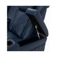 thumbnail image 4 of Valencia Tuscany Home Theater Seating | Premium Top Grain Italian Nappa 11000 Leather, Power Reclining, Power Lumbar Support, Power Headrest (Row of 2, Navy Blue), 4 of 5