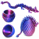 thumbnail image 4 of Easter Dragons 3D- printed drakeägg med drake inuti Crystal Dragon Fidget Toy för full ledad drake för vuxna för hemkontorsdekoration Silk Red, 4 of 5