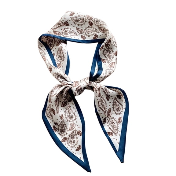 Bibifish Womens Scarf Jungle Animal Leaf Print Soft Neck Tie Scarf Head Tie Scarf Handbag Handle Wrap Purse Scarf