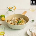 thumbnail image 5 of 10-Inch Nonstick Stir Fry Wok with Wooden Handle, Induction Compatible Cookware for All Stovetops, Healthy Cooking Pan, 5 of 6