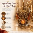 thumbnail image 2 of 2D Mythic Dragon Glass Art Cup | Fantasy Dragon Art Design Glass, Sculpted Dragon Drinkware for Beer Bar Decor Gift(A), 2 of 6
