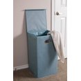 thumbnail image 4 of BirdRock Home Single Linen Laundry Hamper with Lid and Removable Liner - Light Blue, 4 of 9