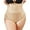 Beige, variant on Plus Size Women High Waist Tummy Control Shapewear Panty Shaping Briefs with Lace Body Shaper Butt Lifter Underwear
