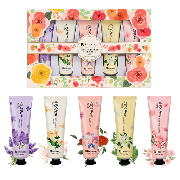 RMancipate Crema de manos vegana 5 x 30 ml Paquete de 5 para manos secas y agrietadas Loción de manos hidratante diaria set de regalo Regalos para el día de la madre para mujeres