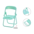 thumbnail image 3 of Uxcell Chair Cell Phone Stand, Candy Color Mobile Phone Holder, Multi Angle Mini Folding Chair Cradle, Green 2 Pack, 3 of 6